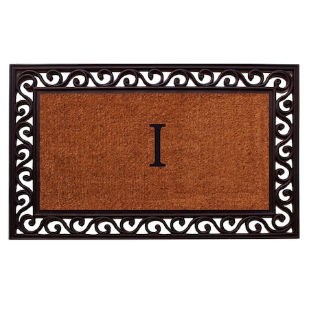 Calloway Mills Monogram Door Mat, Black, Natural, 22 in W x 36 in L 100062236I